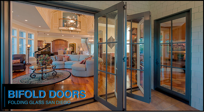 80 bifold doors folding glass san diego Panoramic LaCantina custom 3