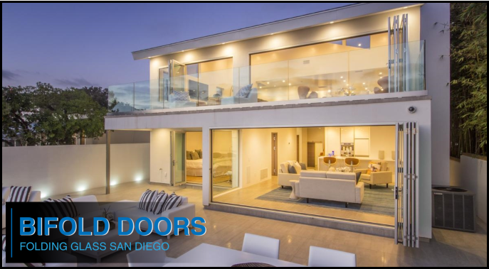 83 bifold doors folding glass san diego Panoramic LaCantina home 2